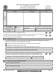 Document preview: USCIS Form I-956F Application for Approval of an Investment in a Commercial Enterprise