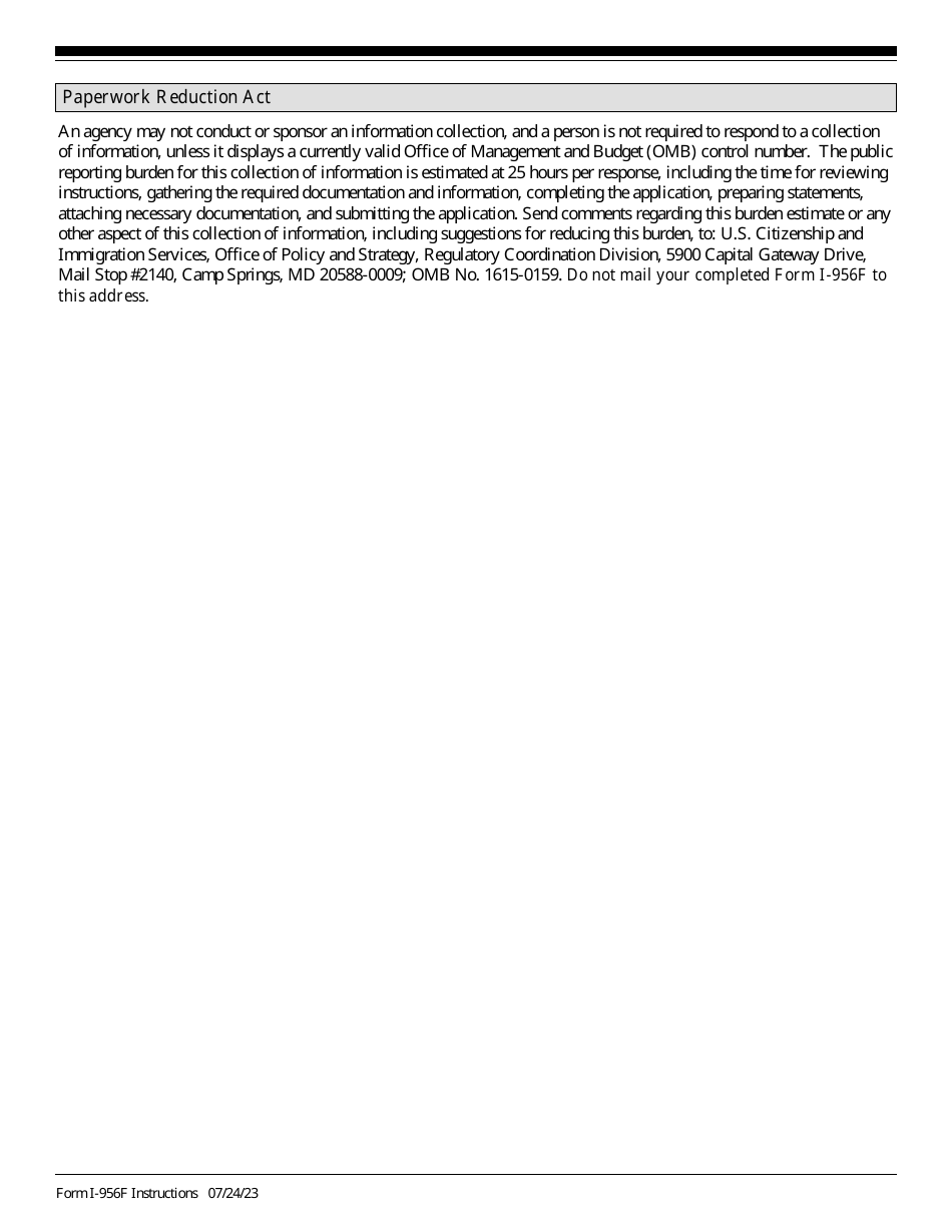 Instructions for USCIS Form I-956F Application for Approval of an Investment in a Commercial Enterprise, Page 11