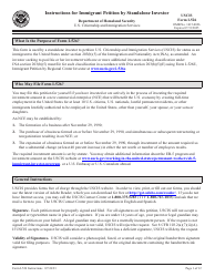Document preview: Instructions for USCIS Form I-526 Immigrant Petition by Standalone Investor