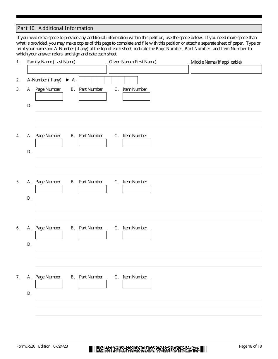 USCIS Form I-526 Immigrant Petition by Standalone Investor, Page 18