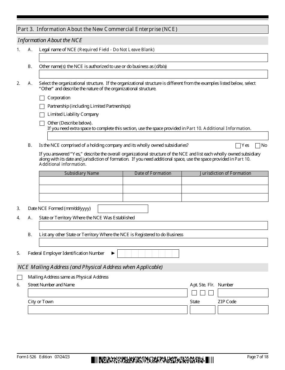 USCIS Form I-526 Immigrant Petition by Standalone Investor, Page 7
