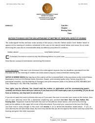 Document preview: Form H2003-1 Motion to Dismiss Case for Non-appearance at Meeting of Creditors; Notice of Hearing - Hawaii