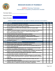 Missouri Pharmacy Technician Immunization Competency Assessment ...