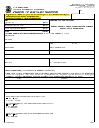Form MO375-0235 Application for Athlete Agent Registration - Missouri