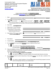 Document preview: Form A450-1245LIC Body Piercer Ear Only License Application - Virginia