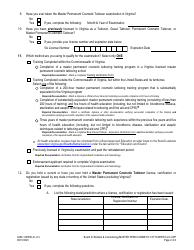 Form A450-1237EXLIC Master Permanent Cosmetic Tattooer Examination &amp; License Application - Virginia, Page 2