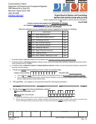 Document preview: Form A450-1213INST Instructor Certification Application - Virginia