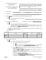 Form A416-0402LIC Professional Engineer License Application - Virginia, Page 4