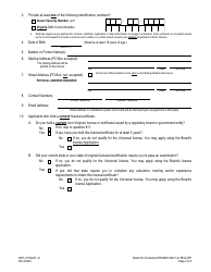 Form A501-2710ULR Tradesman - Universal License Recognition Application - Virginia, Page 2