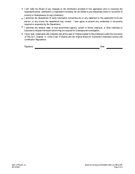 Form A501-2710ULR Tradesman - Universal License Recognition Application - Virginia, Page 5