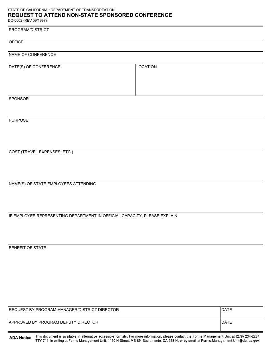 Form DO-0002 - Fill Out, Sign Online and Download Fillable PDF ...