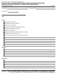 Form DOT ADM-2028B Architectural and Engineering (A&amp;e) Consultant Evaluation Form Presentation and Interview - Strengths and Weaknesses - California, Page 2