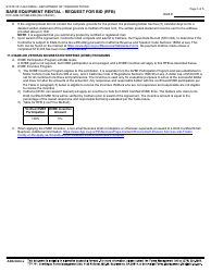 Form DOT ADM-3015EB-RFB Bare Equipment Rental - Request for Bid (Rfb) - California, Page 3