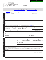 Document preview: Form 1576 Application for Replacement Plate(S) and Tab(S) - Missouri