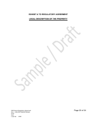 Senior Regulatory Agreement - Portfolio Reinvestment Program - Sample/Draft - California, Page 20