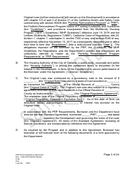 Senior Regulatory Agreement - Portfolio Reinvestment Program - Sample/Draft - California, Page 2