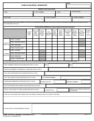 Document preview: AFMC Form 813 Surplus Material Worksheet