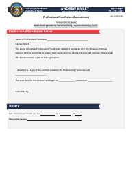 Document preview: Professional Fundraiser Amendment Form - Missouri