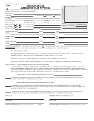 Document preview: Application for Alternative Plat Approval - Warren County, Ohio