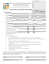 Document preview: Application for Concept Plan Review - Warren County, Ohio