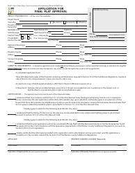 Application for Final Plat Approval - Warren County, Ohio