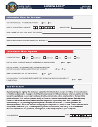 Animal Welfare Complaint Form - Missouri, Page 2