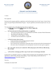 Senior Citizen Owner-Occupied Property Rehabilitation Program Application - Dutchess County, New York