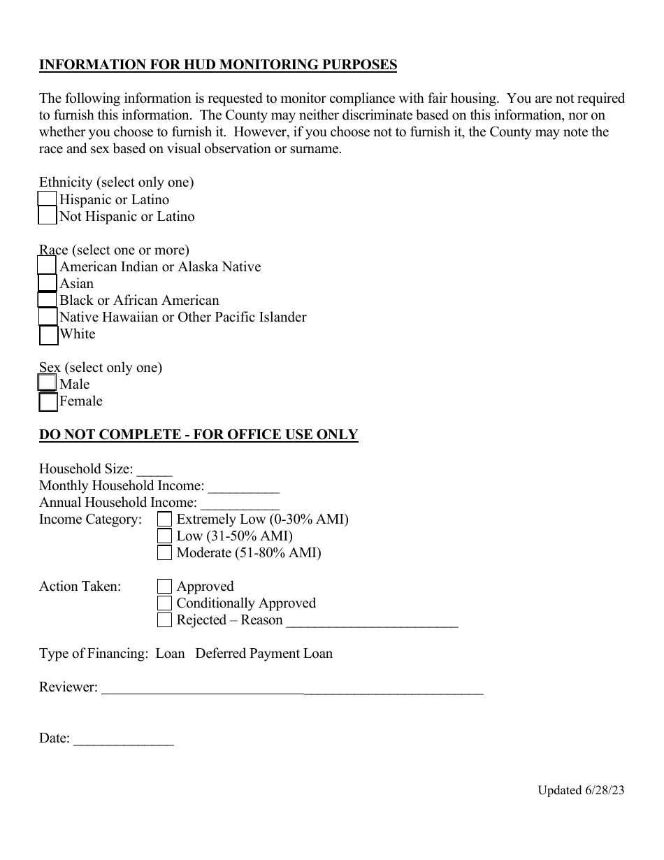 Senior Citizen Owner-Occupied Property Rehabilitation Program Application - Dutchess County, New York, Page 9