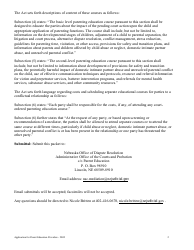 Nebraska Parenting Act Educational Provider Information Sheet - Nebraska, Page 2