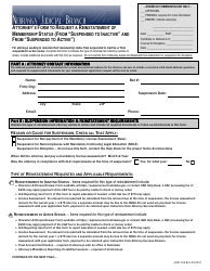 Form ASD3:04 Attorney&#039;s Form to Request a Reinstatement of Membership Status (From &quot;suspended to Inactive&quot; and From &quot;suspended to Active&quot;) - Nebraska
