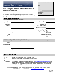 Document preview: Form NSBC1:08 Form to Request Certified or Non-certified Copy of Admissions Application - Nebraska