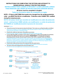 Document preview: Instrucciones para Formulario DC19:44 Sexual Assault, Petition and Affidavit to Renew Sexual Assault Protection Order - Nebraska (Spanish)