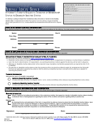Document preview: Form ASD3:13 Attorney's Form to Request a Transfer of Membership Status to Disability Inactive Status - Nebraska