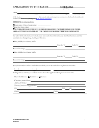 Form ASD3:15 Request for Character &amp; Fitness Review as Required for Reinstatement or Transfer of License Status - Nebraska