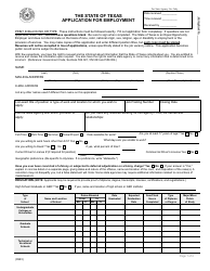 Application for Employment - Texas