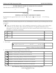 Document preview: Form CCCR0118 Criminal and Traffic Assessment Order - Cook County, Illinois
