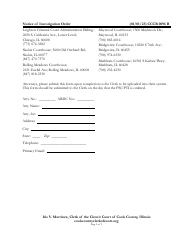 Form CCCR0096 Notice of Investigation Order - Cook County, Illinois, Page 2