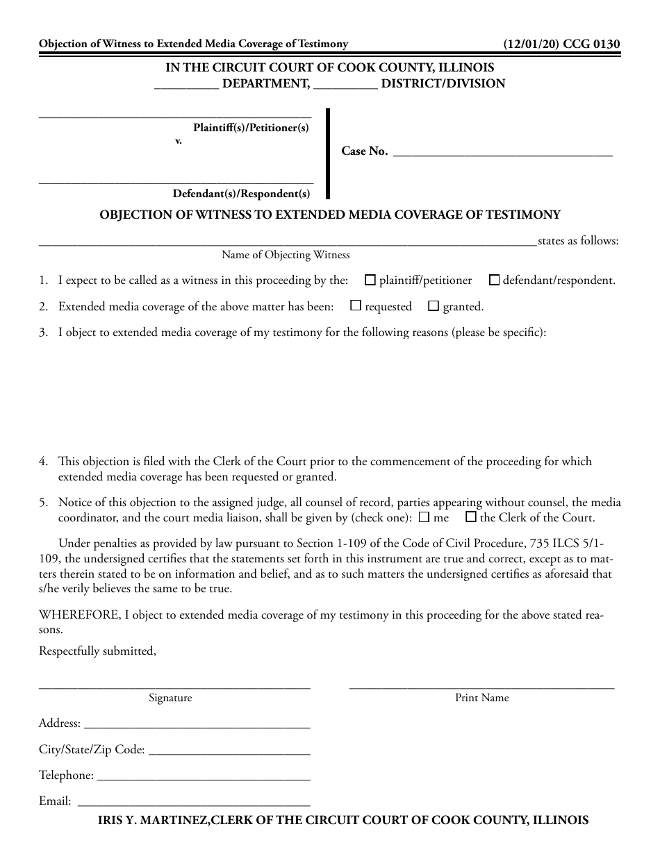 Form Ccg0130 Fill Out Sign Online And Download Fillable Pdf Cook County Illinois