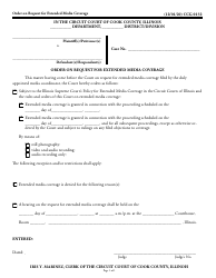 Document preview: Form CCG0132 Order on Request for Extended Media Coverage - Cook County, Illinois