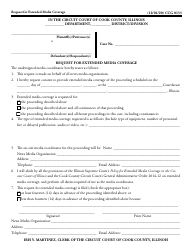 Document preview: Form CCG0133 Request for Extended Media Coverage - Cook County, Illinois