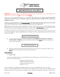 Document preview: Form IRP-34 Irp Renewal Packet - New York