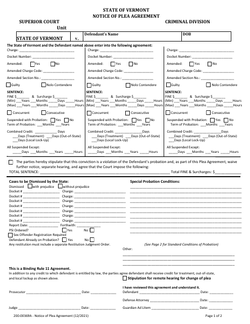 Form 200-00369A  Printable Pdf