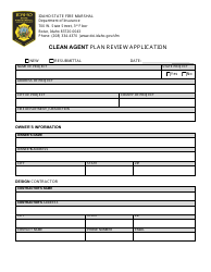 Document preview: Clean Agent Plan Review Application - Idaho