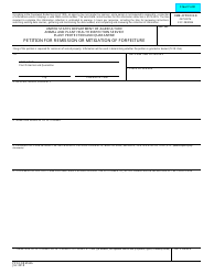 Document preview: PPQ Form 626 Petition for Remission or Mitigation of Forfeiture