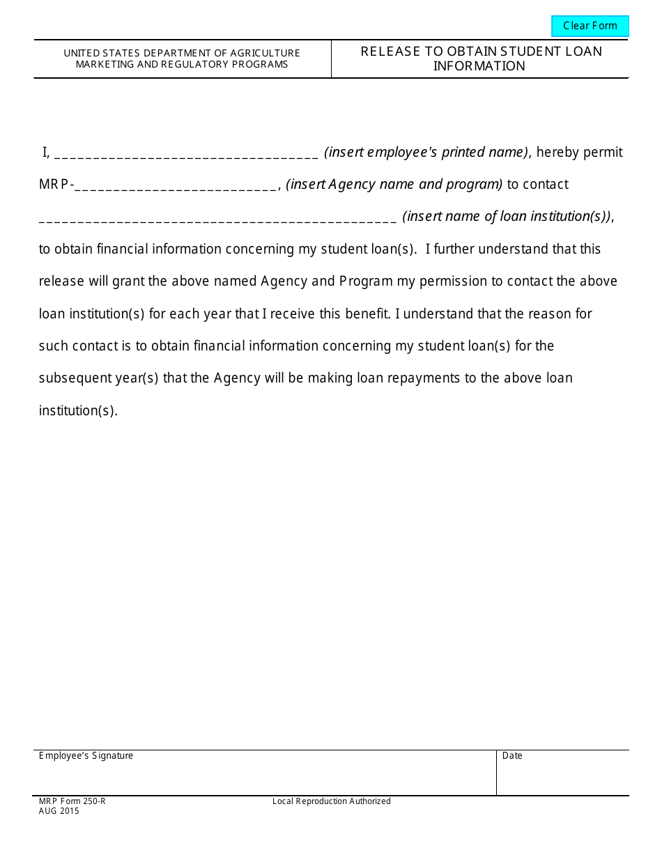 MRP Form 250-R - Fill Out, Sign Online and Download Fillable PDF ...
