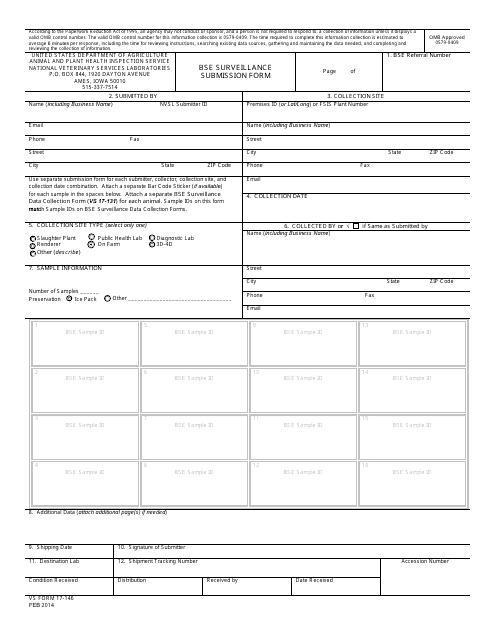 VS Form 17-146  Printable Pdf