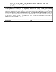 Licensing Enforcment and Homeowner Protection Unit Complaint - Indiana, Page 5