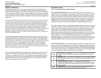 Document preview: Facility Inspection Tool - School Facility Conditions Evaluation - California