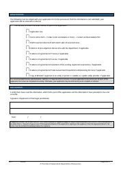 Form LA11 Part B Easement Over State Land Application - Queensland, Australia, Page 5