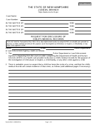 Document preview: Form NHJB-2992-F Request for Disclosure of Child's Medical Records - New Hampshire